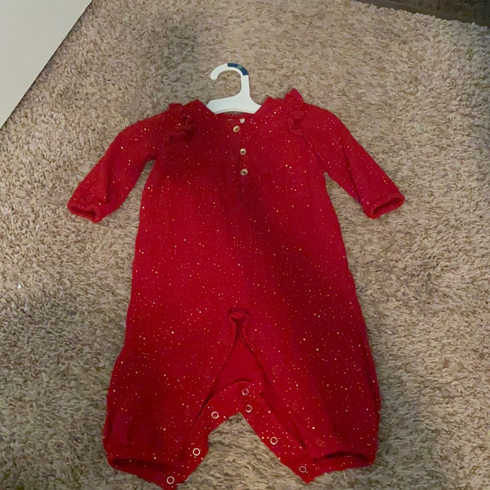 Red and gold romper